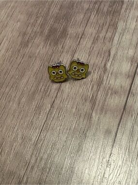 Yellow Owl Kids Stud Earrings - Cute Children’s Accessory